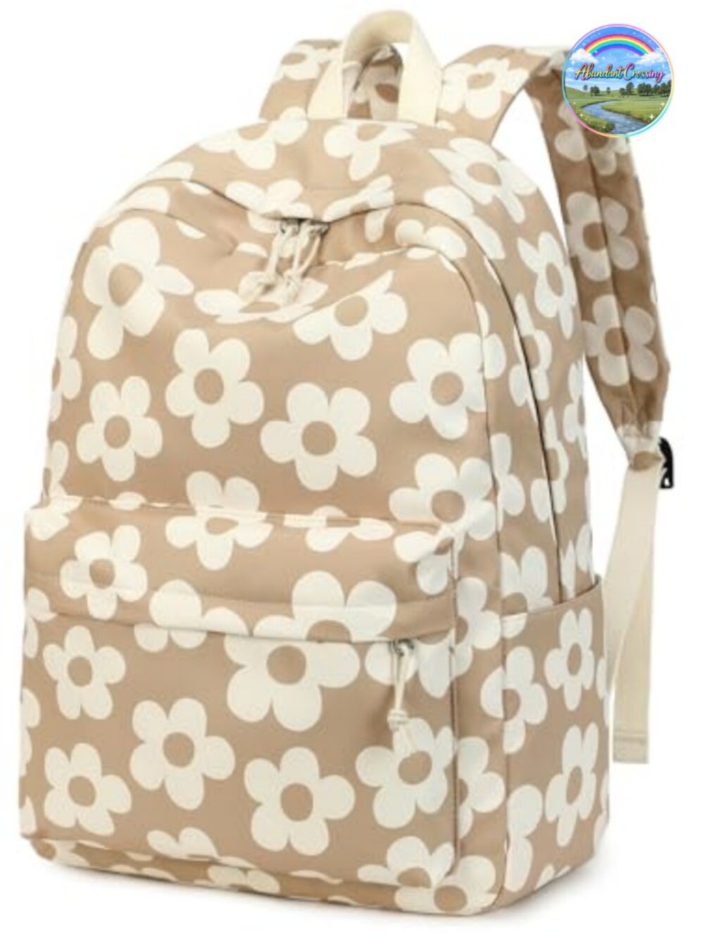 Floral Laptop Backpack for School Travel Work Commuter Bag